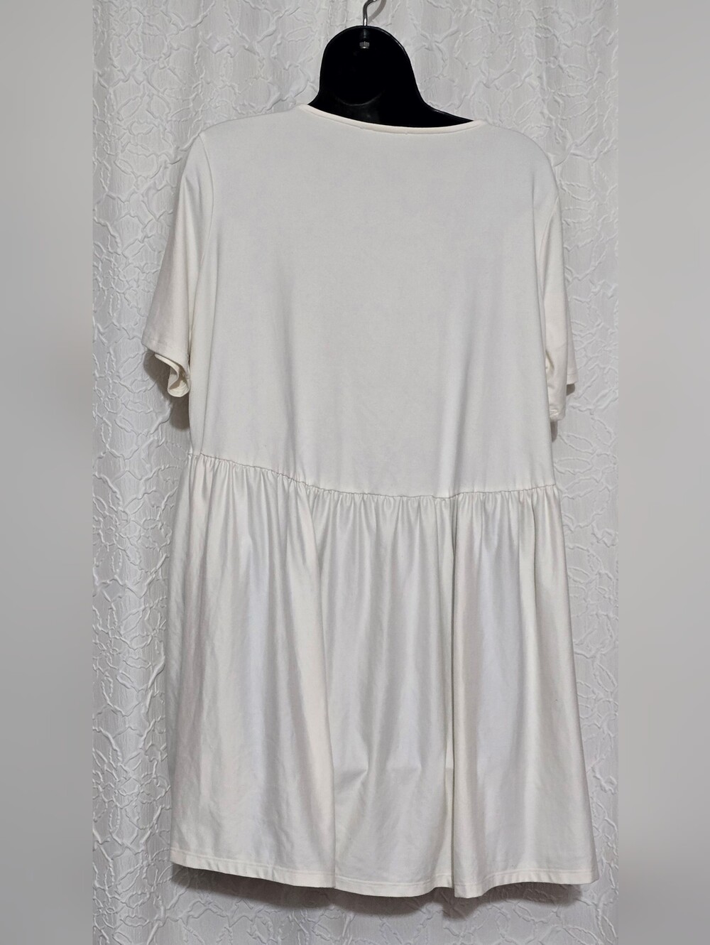 Zenana Outfitters Cream Relaxed Babydoll Tunic Top Size XL - Picture 2 of 5